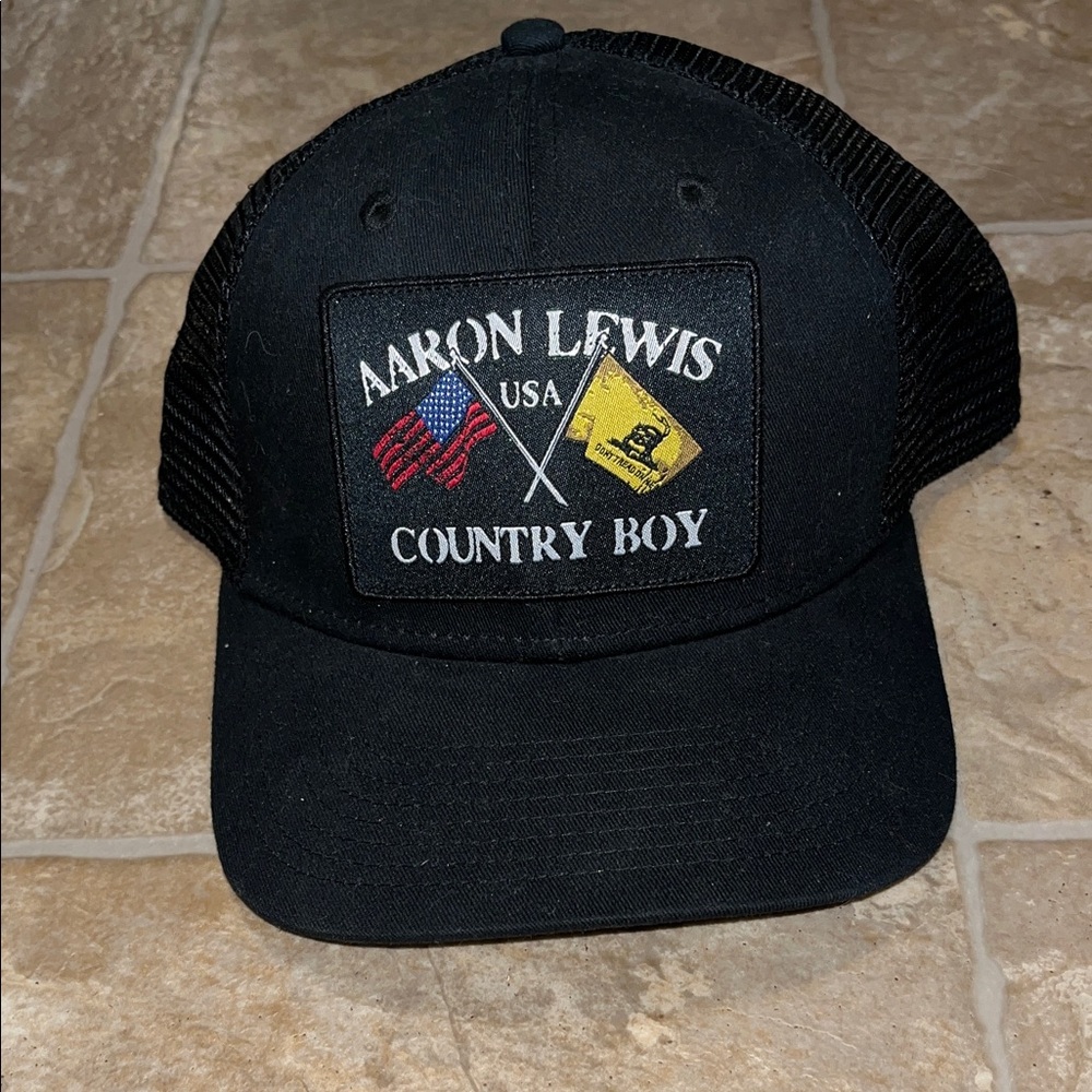 **Free Shipping !** Aaron Lewis USA Country Boy Black Hat
